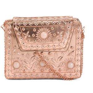 👜Anthropologie St. Xavier Rose Gold Elmie Bag👜